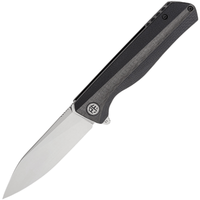 Petrified Fish PF818 Forward Satin D2 Carbon Fiber With Black G10 PF818CDS - KNIFESTOCK
