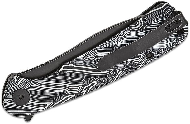 Petrified Fish PFE14 Rogue Black Stonewashed 154CM White Gmascus G10 PFE14WDMW - KNIFESTOCK