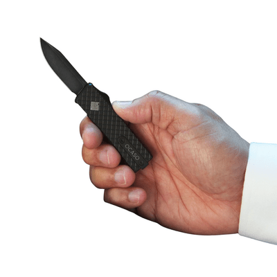 Ocaso Lucent Automatic OTF Mini (CA Legal) Black 18LMB - KNIFESTOCK