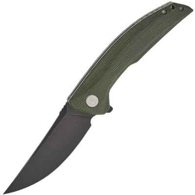 Petrified Fish PFP05 Deepsea Black Stonewash K110 Green Micarta PFP05GRMDW - KNIFESTOCK