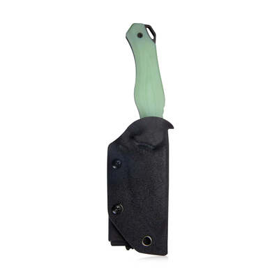 KUBEY Golf Fixed AUS-10 Blade Knife Jade G-10 Handle with Kydex Sheath KU230D - KNIFESTOCK