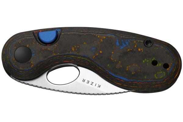Kizer Microbe M390, Satin, Camo Carbon 80's Ki2742A1 - KNIFESTOCK