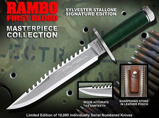 Rambo First Blood Stallone Handtekening - KNIFESTOCK