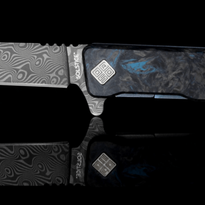 Ocaso Solstice Damascus Blue 10IFB - KNIFESTOCK