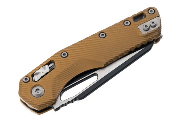 Microtech MSI S/E BLACK STANDARD FLUTED ALUMINUM TAN 210-1FLTA - KNIFESTOCK