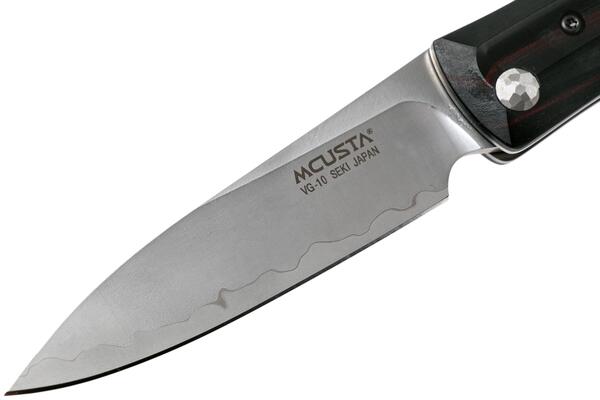 Mcusta Friction Folder VG10, Zwart-Rood Hout MC-191C - KNIFESTOCK
