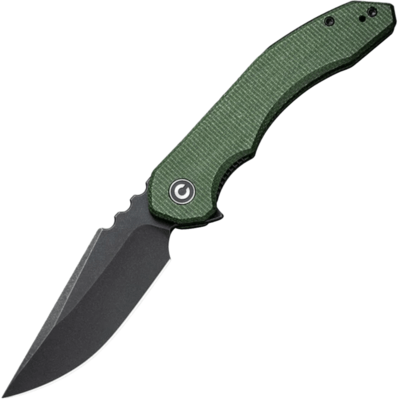 Civivi Bluetick Green Canvas Micarta HandleBlack Stonewashed 14C28N BladeNested Liner Lock C23050- - KNIFESTOCK