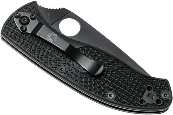 Spyderco C122PBBK Tenacious Black FRN - KNIFESTOCK
