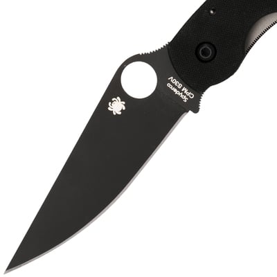 Spyderco Military Model G-10 Black Black Blade C36GPBK - KNIFESTOCK