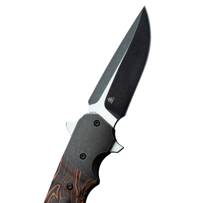 Bestech FREEFALL S35VN, Black stonewashed+Flat satin, Titanium+Black Orange G10, Black BT2007B - KNIFESTOCK