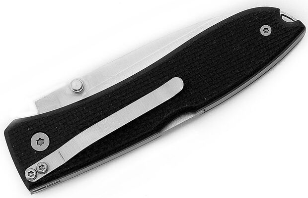 Lionsteel Opera Folding knife with D2 blade, Black G10 with clip 8800 BK - KNIFESTOCK