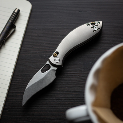 Giant Mouse GM13 Titanium/Satin S90V GM-GM13 - KNIFESTOCK