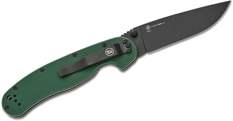 Ontario RAT 1 Green G10 S35VN ON8991 - KNIFESTOCK