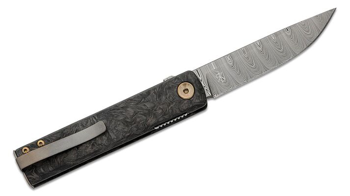 Fox Knives FOX CHNOPS FOLDING KNIFE DAMASTEEL DS93X,CARBON FIBER HANDLE AND TITANIUM SPACER FX-543 D - KNIFESTOCK