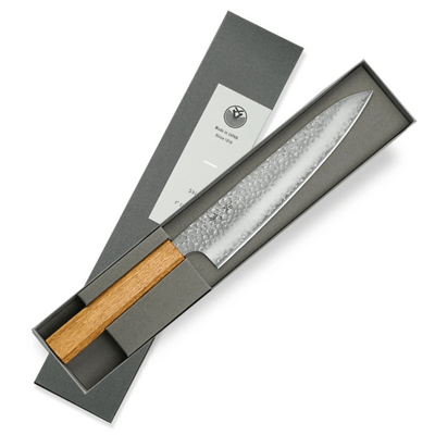 Dellinger Santoku Knife 170 mm Kanetsugu SHIUN VG-2 3 layers, japanese OAK - KNIFESTOCK