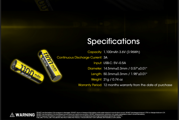 Nitecore NL1411R - KNIFESTOCK