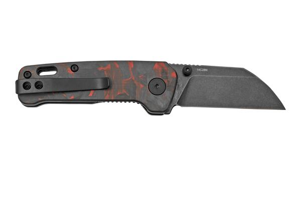 QSP Knife Penguin Mini 14C28N, CF overlay G10 Red QS130XS-E2 - KNIFESTOCK