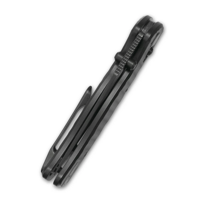 GEO Knife Sharp Shadow Black DLC M390 Blade Black DLC Ti - KNIFESTOCK