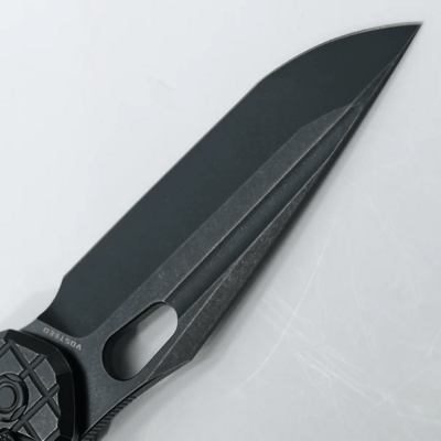 Vosteed Thunderbird(3.25&quot;Blade) Elmax Black Stonewash Black Titanium A0312 - KNIFESTOCK