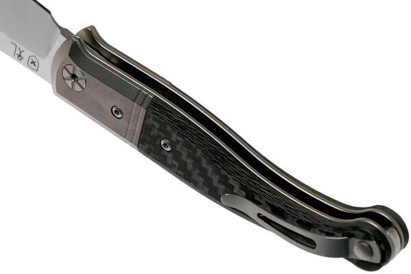 Lionsteel Niolox blade, Carbon Fiber Handle, Titanium Bolster &amp; liners GT01 CF - KNIFESTOCK