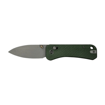 WE Green Canvas Micarta HandleGray Stonewashed CPM S35VN BladeCrossbar Lock WE - KNIFESTOCK