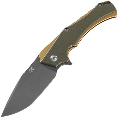 Kansept Hellx OD Green G10+ Anodized Bronze Stainless Steel - KNIFESTOCK