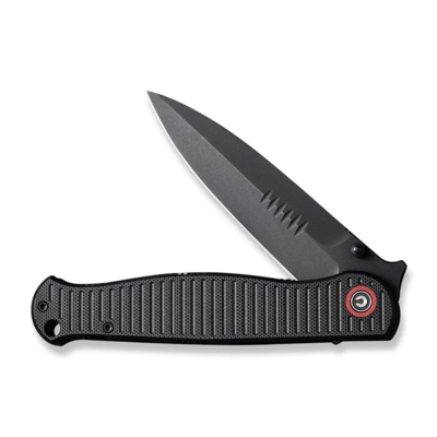 CIVIVI RS71 Milled Black G10 HandleBlack Stonewashed Nitro-V BladeLiner Lock C - KNIFESTOCK