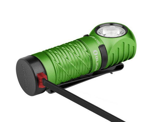 Olight Perun 2 Mini Rechargeable LED Flashlight (Lime Green) with Headlamp Headband - KNIFESTOCK