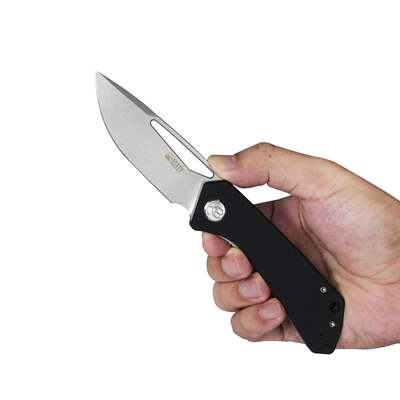 Kubey Thalia Front Flipper Edc Pocket Folding Knife Black G10 Handle Ku331a - KNIFESTOCK