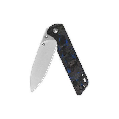 QSP Parrot V2,Satin D2, Blue Shredded CF G10 QS102-H V2 - KNIFESTOCK
