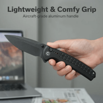 CIVIVI Black Aluminum Handle With Black FRN Integral SpacerBlack Stonewashed Ni - KNIFESTOCK