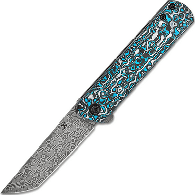 Kansept Foosa Damascus Blue White Carbon Fiber K2020T2 - KNIFESTOCK