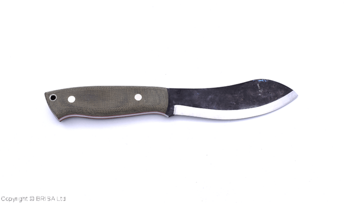 Brisa Nessmuk 125-Green micarta 80CrV2 Scandi Sheath Nessmuk BRS-247-32096-1583 - KNIFESTOCK