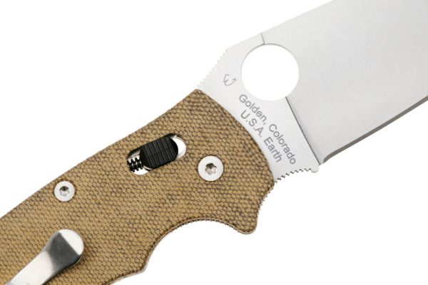 Spyderco Manix 2 XL Brown Canvas Micarta CPM CRU-WEAR Reveal 14 C95MPCW2 - KNIFESTOCK