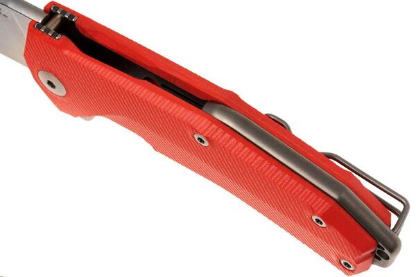 Lionsteel Liner Lock Sleipner Blade, ORANGE  G10 handle, IKBS KUR OR - KNIFESTOCK