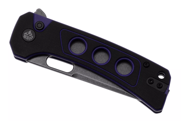 QSP Knife Unicorn 14C28N, black stonewashed Black/Purple G10 QS156-B2 - KNIFESTOCK