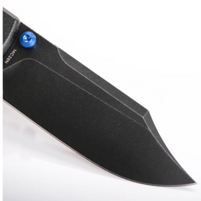 Vosteed Raccoon(TLL&amp;Bowie Blade) 14C28N Black Stonewash Black Micarta A2910 - KNIFESTOCK