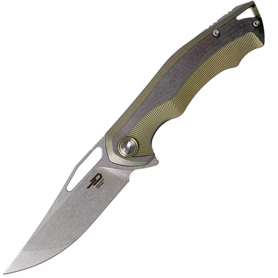 Bestech TERCEL CPM-S35VN, Stone Wash, Titanium, Retro Gold BT1708A - KNIFESTOCK