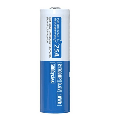 Xtar 21700HP 5000mAh-XTAR 5000mAh protected rechargeable battery - KNIFESTOCK