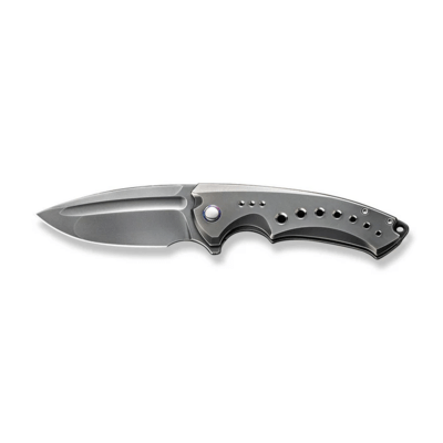 We Knife Nexusia Polished Gray Titanium HandlePolished Gray CPM 20CV BladeFrame LockLimited Editi - KNIFESTOCK