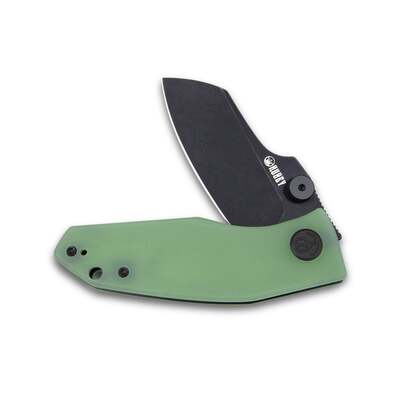 KUBEY Monsterdog Liner Lock Folding Knife Jade G10 Handle KU337C - KNIFESTOCK