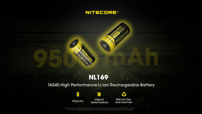 Nitecore NL169(950mAh) - KNIFESTOCK