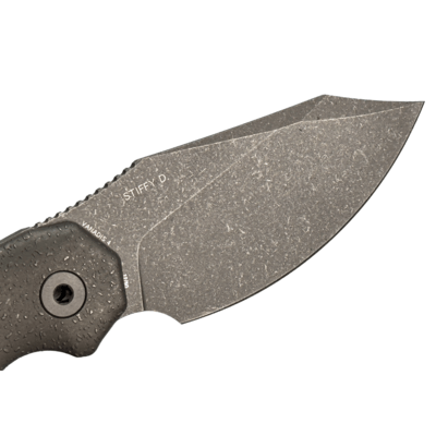 Kunwu STIFFY D. KNFS Limited Edition 50pcs VANADIS 4 Stonewashed + Raindrop Titanium Stonewashed - KNIFESTOCK