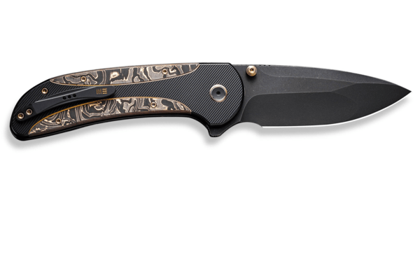 We Knife ZizzitBlack Titanium Handle With Copper Foil Carbon Fiber Inlay Black - KNIFESTOCK