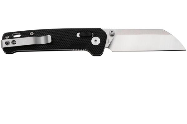 QPS Penguin Glyde 14C28N, finitura a 2 toni stonewash - satinata, Manico: FRN Nero QS1 - KNIFESTOCK