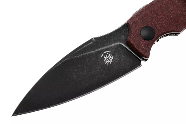 Fox Honos Folding Poket Knife Stainless Steel Becut Black Idroglider Sw Blade, Micarta Jute Plum Han - KNIFESTOCK