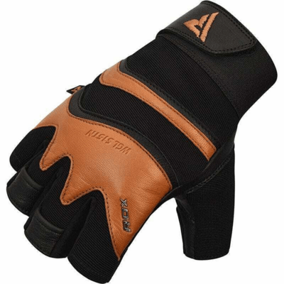 RDX GYM GLOVE LEATHER S15 TAN M - KNIFESTOCK