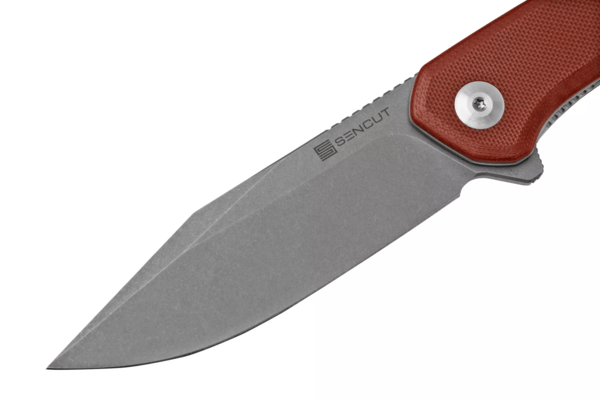 Sencut Snap Burgundy G10 HandleGray S/S LinerGray Stonewashed 9Cr18MoV Blade SA05A-V1 - KNIFESTOCK