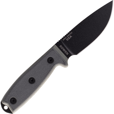 ESEE Knives Model 3 Modified Pommel black blade, grey handle 3PM with sheath + clip - KNIFESTOCK