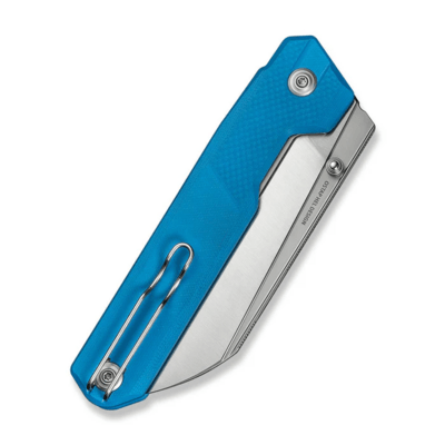 Hid Blue G10 HandleSatin Finished 14C28N BladeNested Liner Lock - KNIFESTOCK
